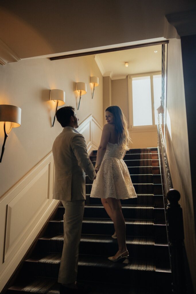 cute couple at their dream venue 