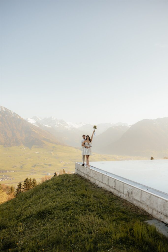 cute couple at their dream photoshoot in their dream destination