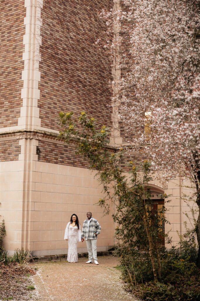 cute couple holding hands during their session