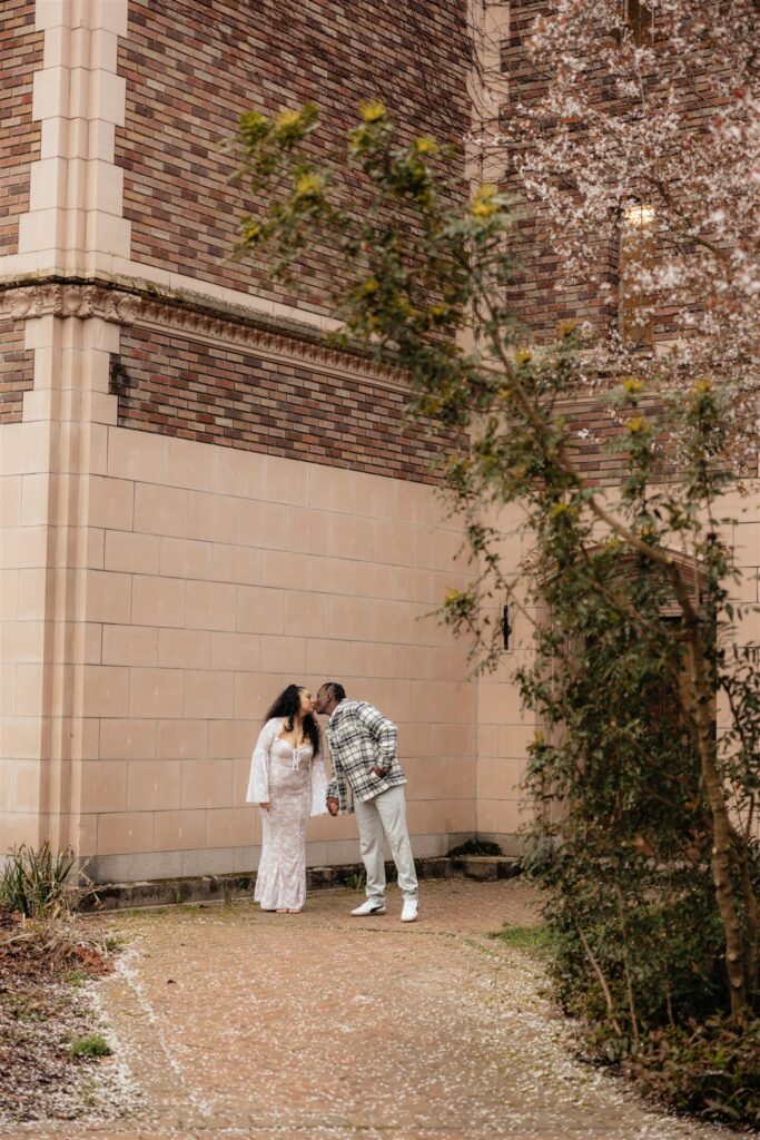 happy couple at their dream engagement photoshoot in seattle