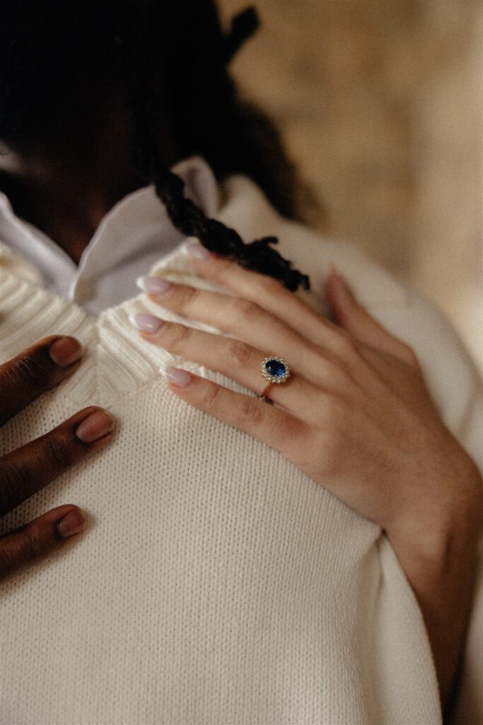 cute closeup shot of the engagement ring