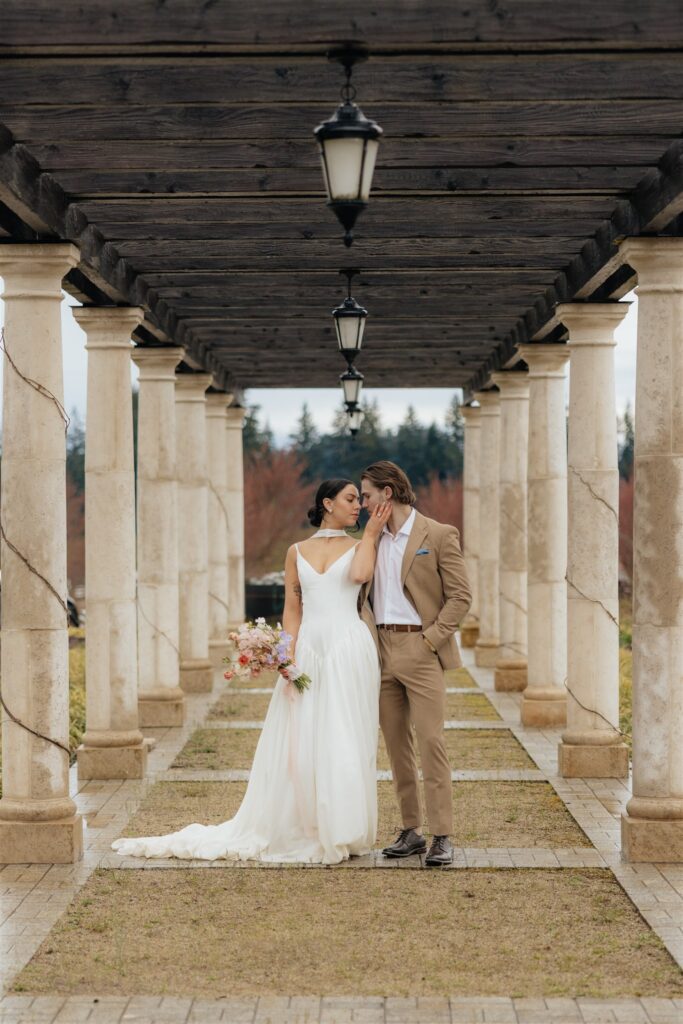 couple at their dream romantic wedding