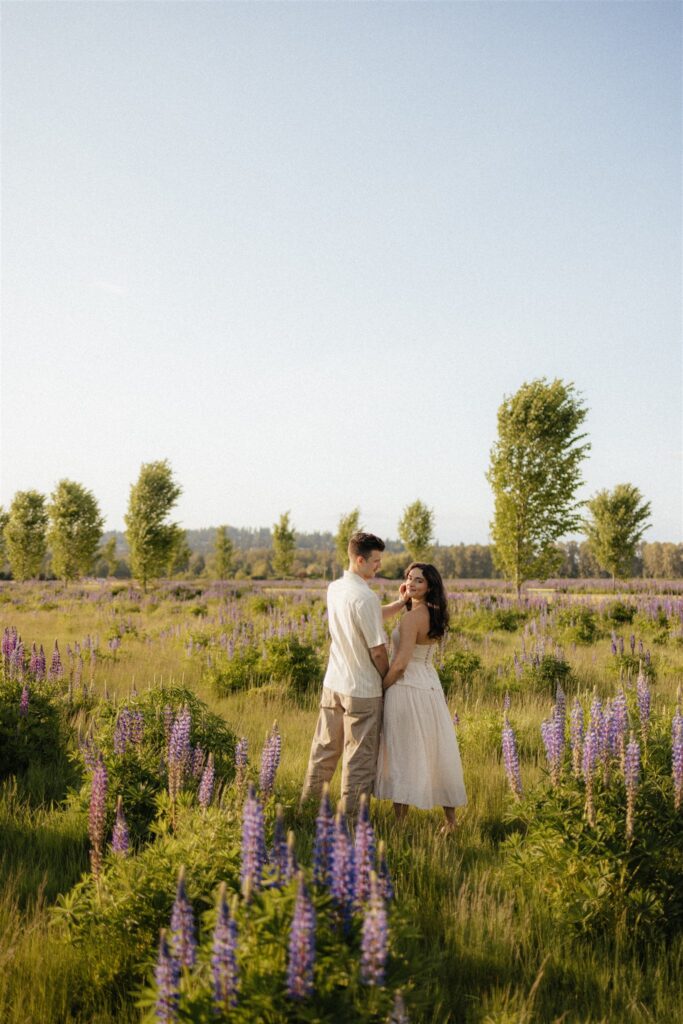 couple posing for the camera during their session