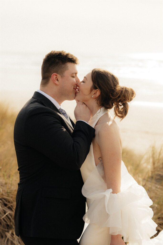 cute couple at their fun bridal session