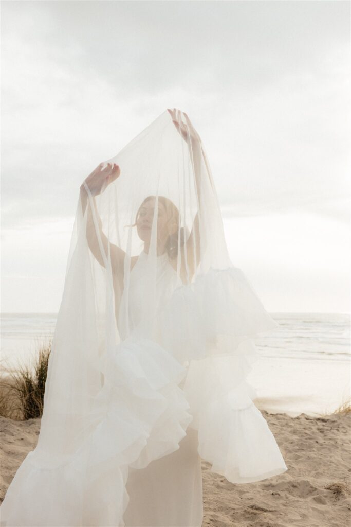 stunning portrait of the bride at her dream bridal portraits 