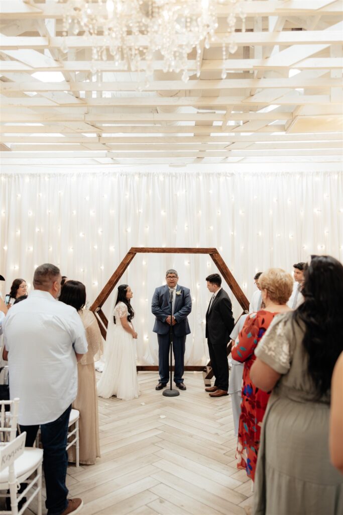 bride and groom at their dream ceremony