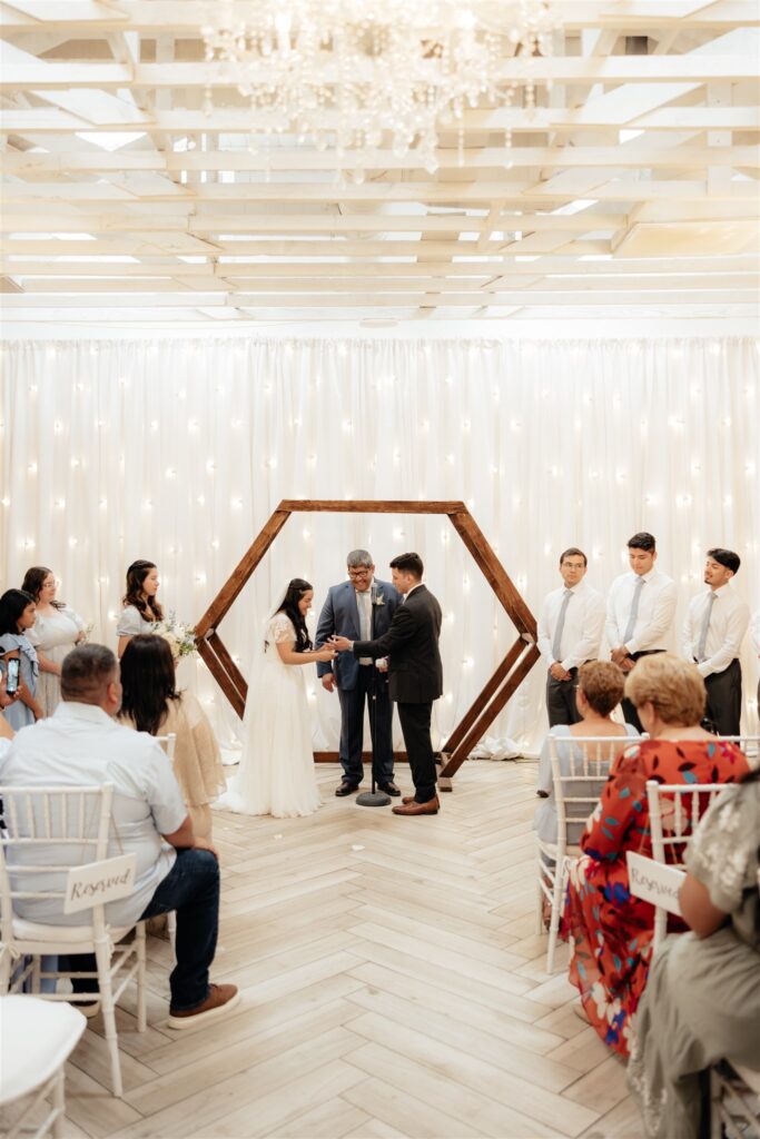 bride and groom at their dream destination wedding ceremony