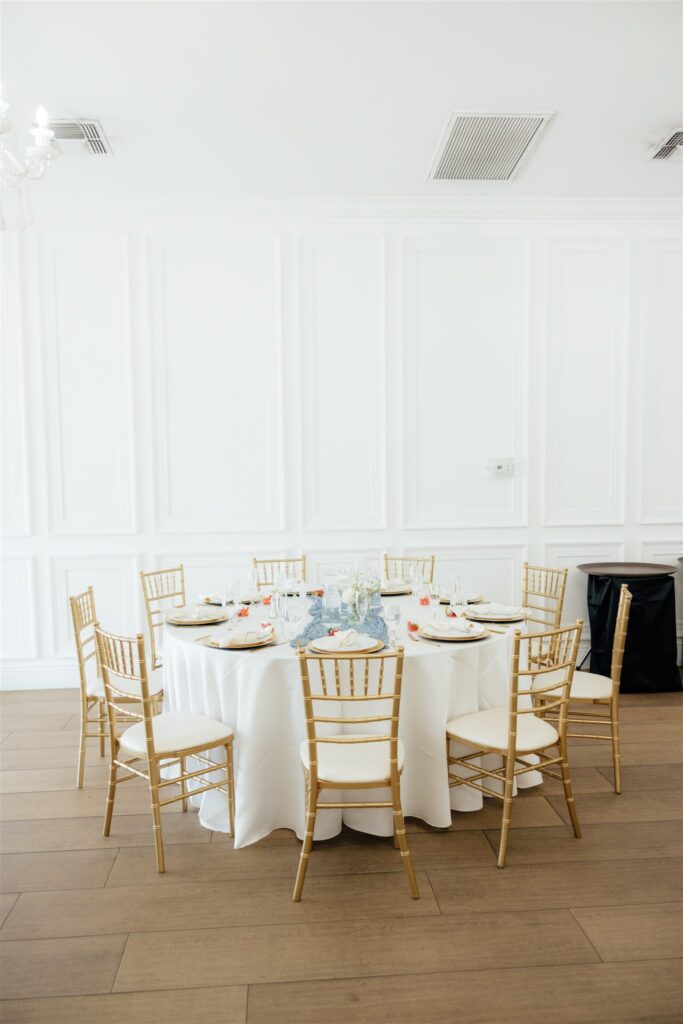 beautiful details at the wedding reception