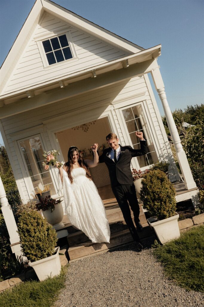 cute couple celebrating their elopement