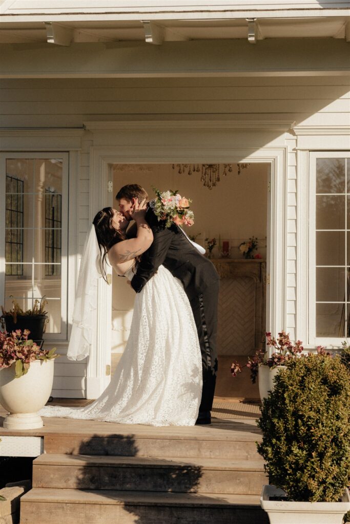 cute picture of the newlyweds at their dream elopement