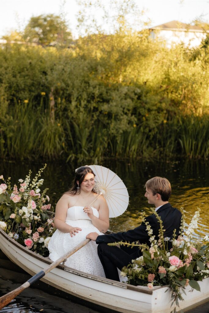 golden hour bridal photos in washington