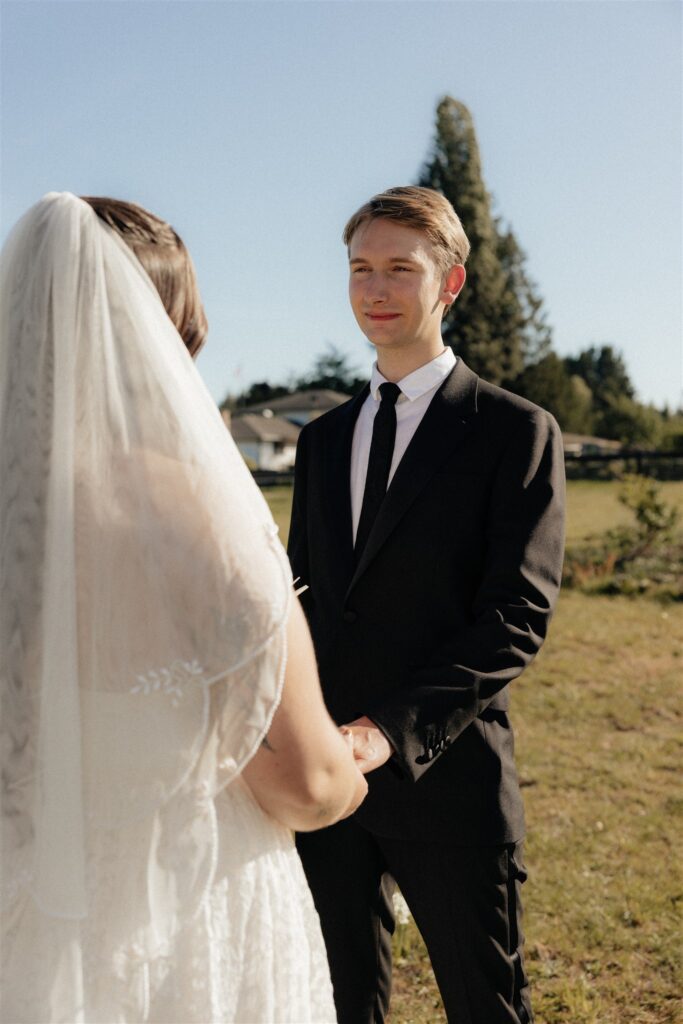couple at their golden hour ceremony