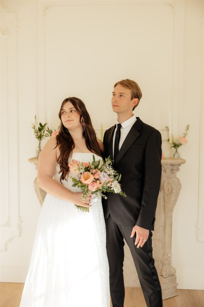 cute portrait of the newlyweds