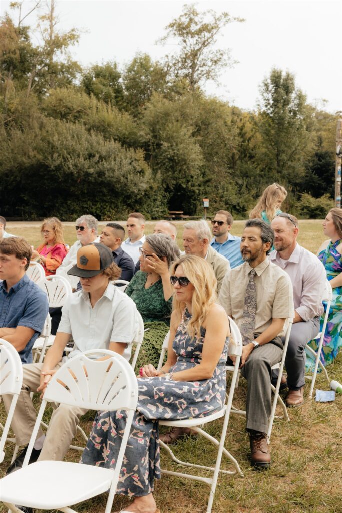 Guests at the wedding ceremony