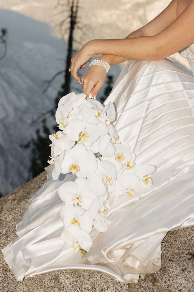 stunning closeup shot of the wedding bouquet