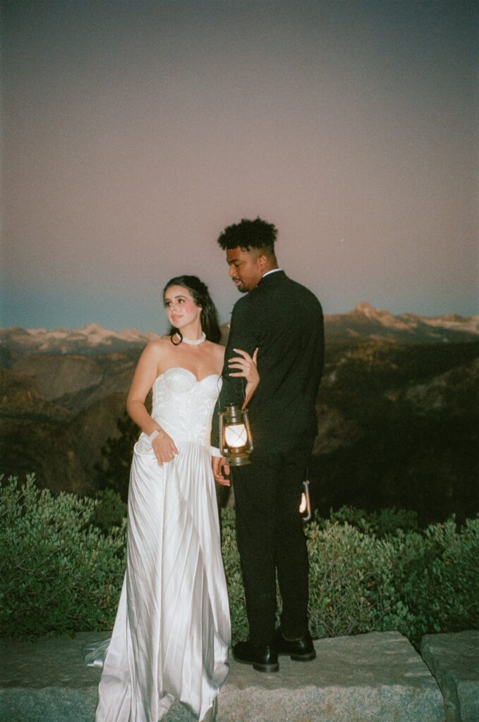 couple at their dream bridal session in yosemite national park