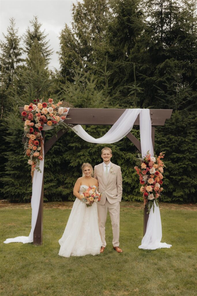 cute picture of the bride and groom at their dream wedding