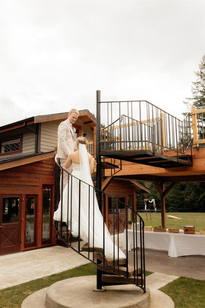 cute couple before heading to their ceremony