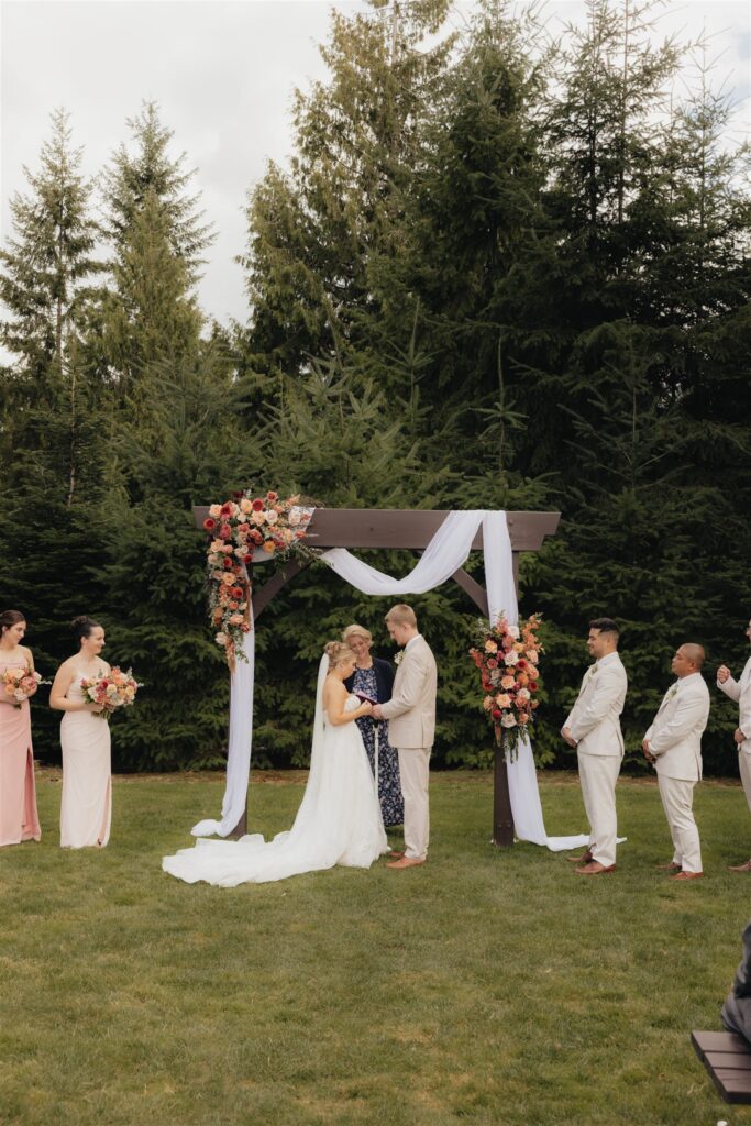 happy couple at their dream wedding ceremony