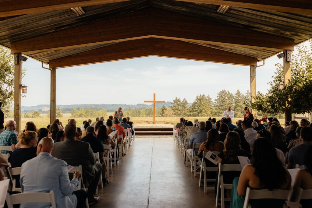 Ella & Andrew’s Orchard at Sunshine Hill Wedding With the Most Iconic Getaway Car