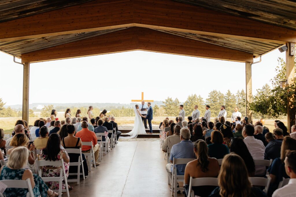 Ella & Andrew’s Orchard at Sunshine Hill Wedding With the Most Iconic Getaway Car