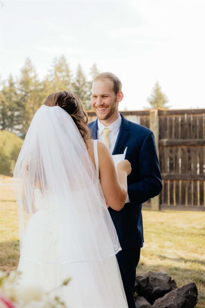 Ella & Andrew’s Orchard at Sunshine Hill Wedding With the Most Iconic Getaway Car