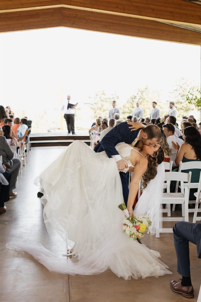 newlyweds heading to their wedding ceremony