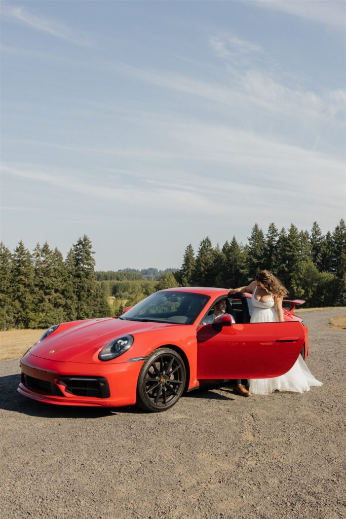Bride and groom at the dream Washington wedding