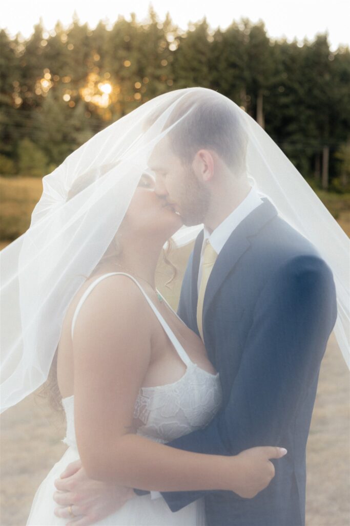 bride and groom at their dream wedding