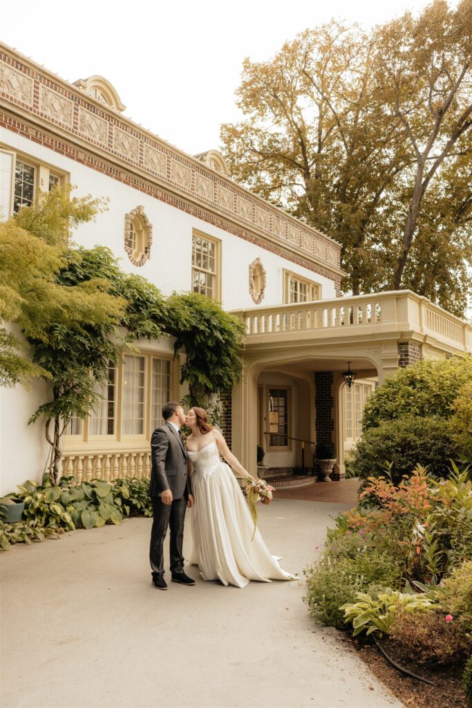 cute picture of the bride and groom at their dream wedding