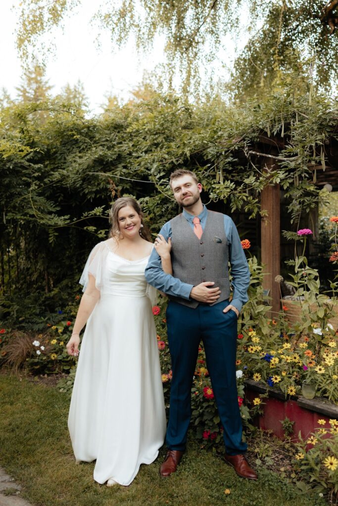 cute portrait of the newlyweds