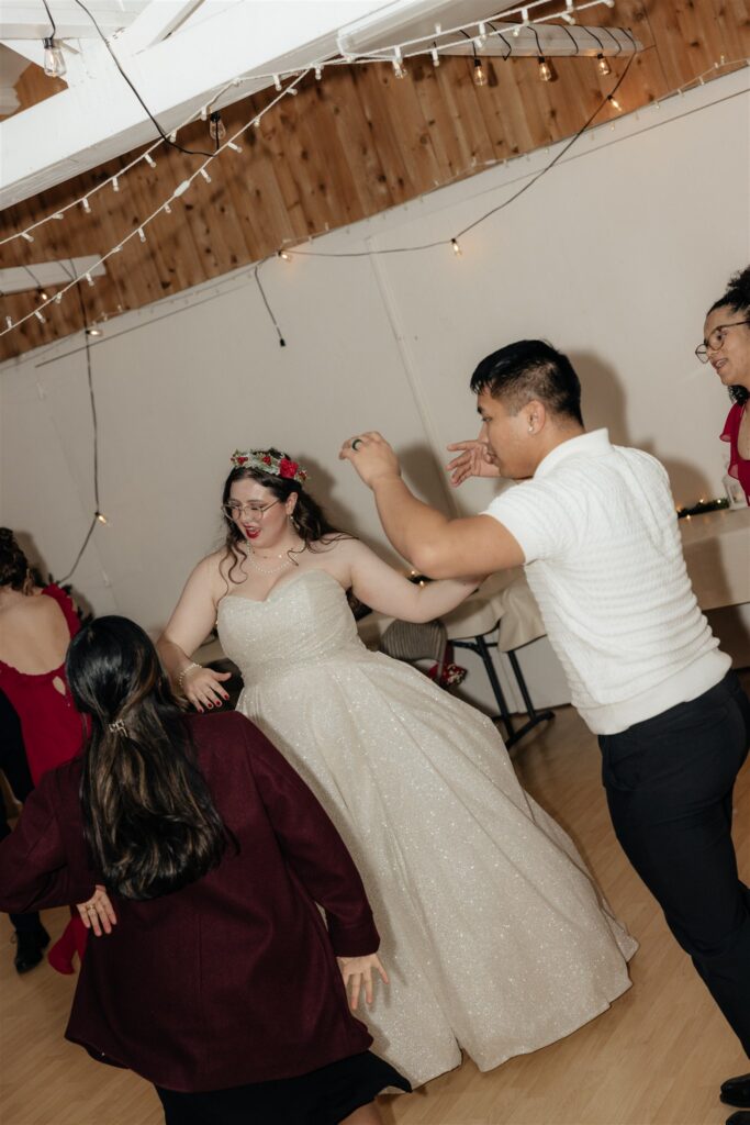 PNW Woodsy Christmas Wedding at Anderson Lodge in Ariel, Washington