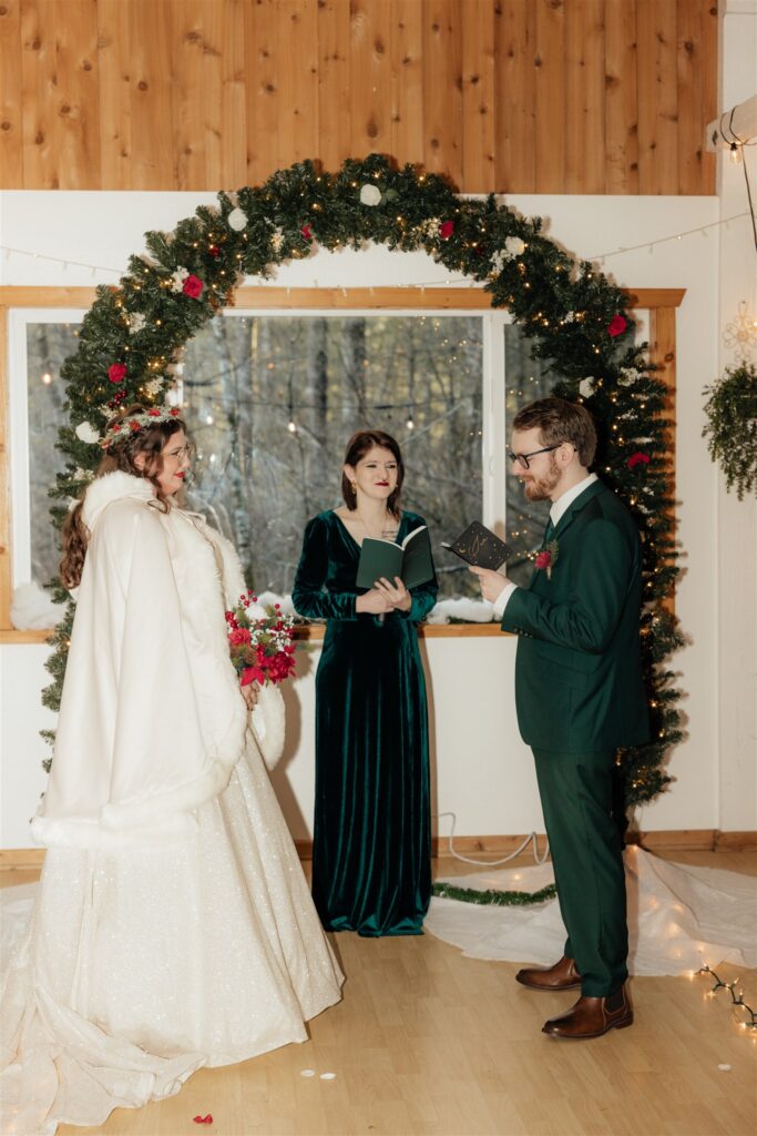 Bride and groom, other intimate wedding ceremony