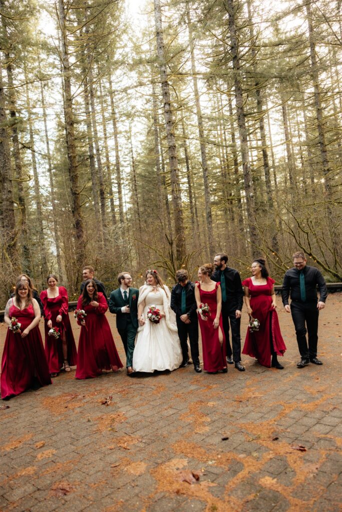 PNW Woodsy Christmas Wedding at Anderson Lodge in Ariel, Washington