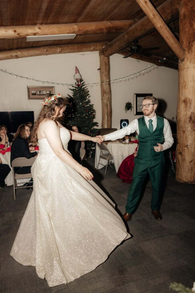 PNW Woodsy Christmas Wedding at Anderson Lodge in Ariel, Washington
