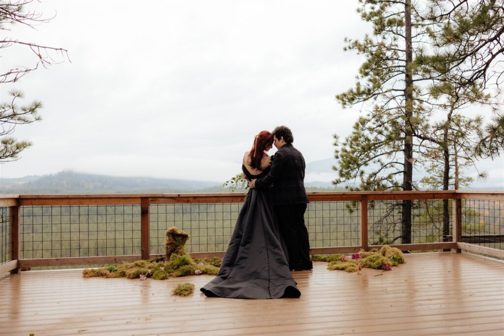 Bride and groom at their dream Washington wedding