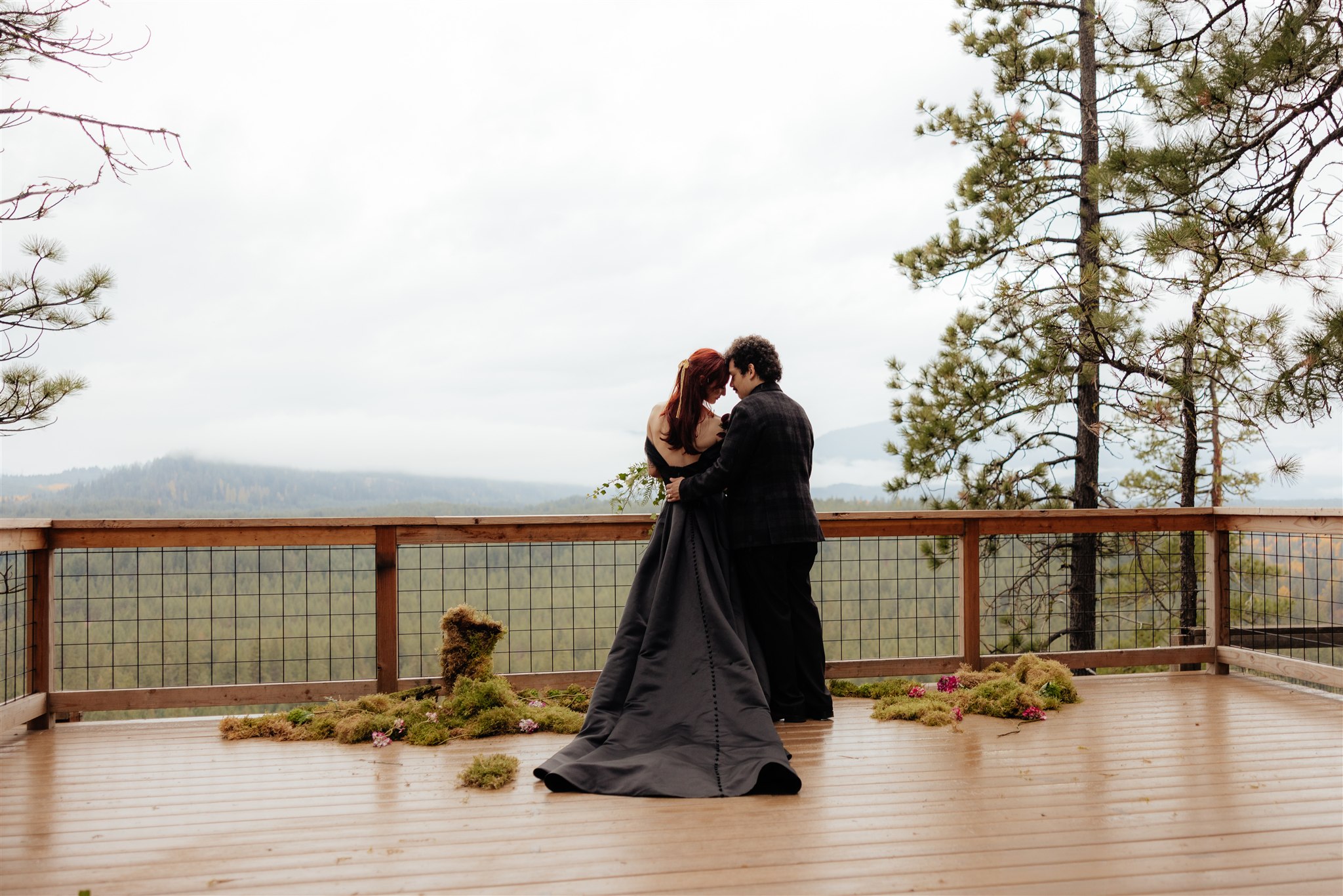 Bride and groom at their dream Washington wedding