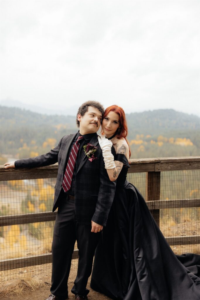 Portrait of the newly married couple at the dream Washington bridal portraits