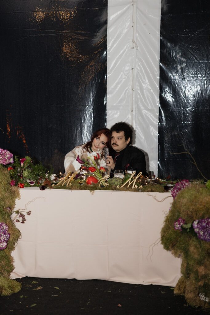 Newly married couple after their dream reception