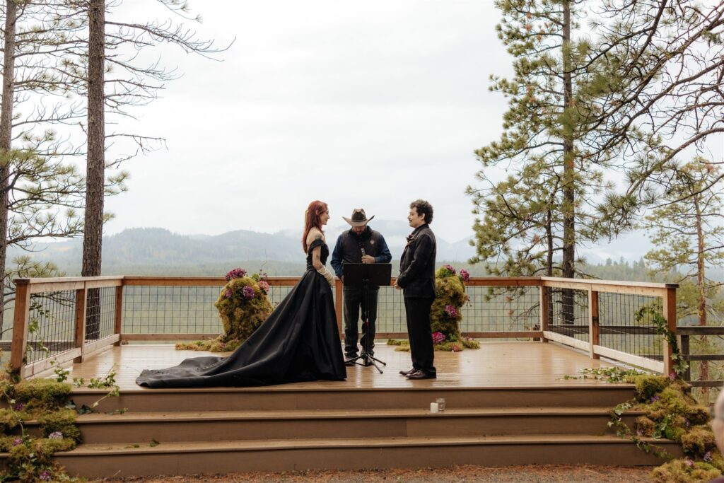 Bride and groom at their dream wedding ceremony