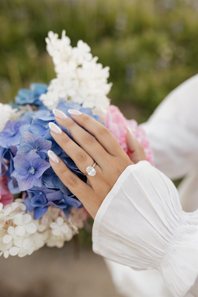 stunning closeup shot of the engagement ring