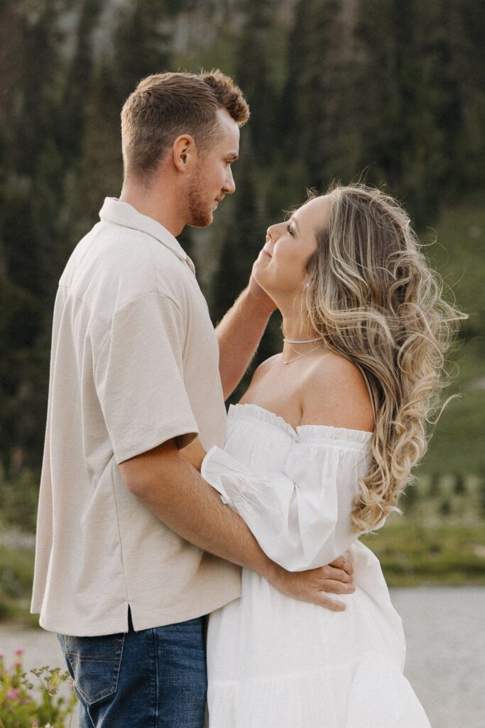 beautiful couple portraits during golden hour