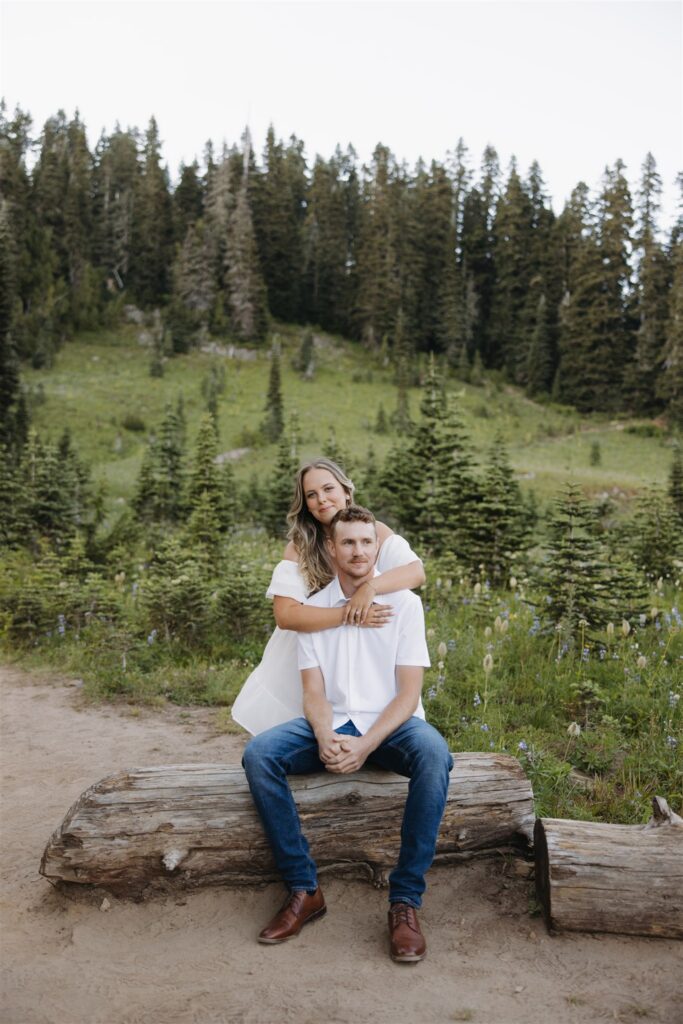 couple at their dream engagement photoshoot in washington