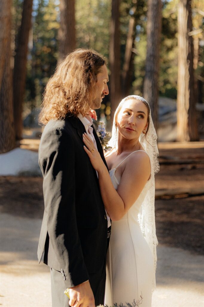Romantic golden hour bridal portraits