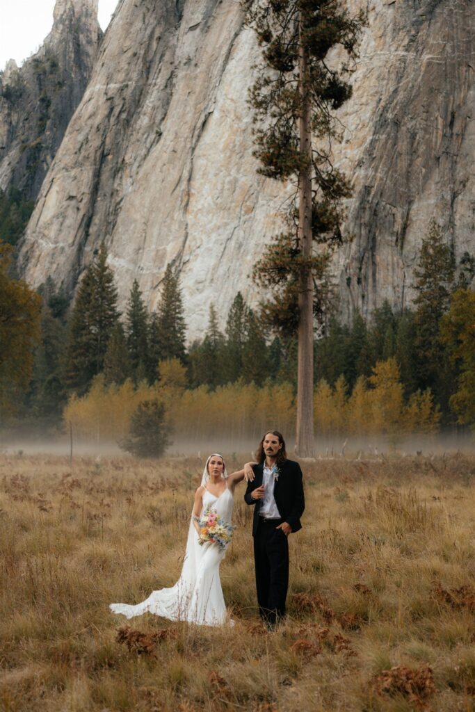Bride and groom at their dream bridal portraits