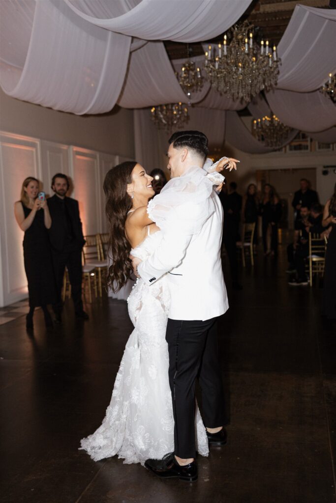 newlyweds at their first dance