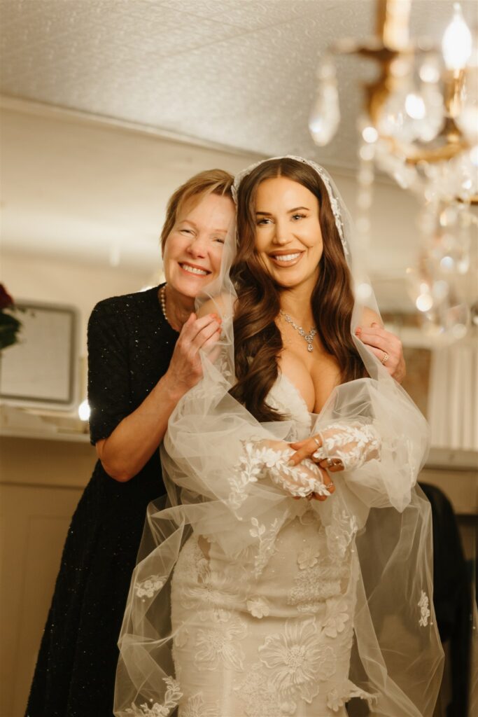 cute picture of the bride and her mom