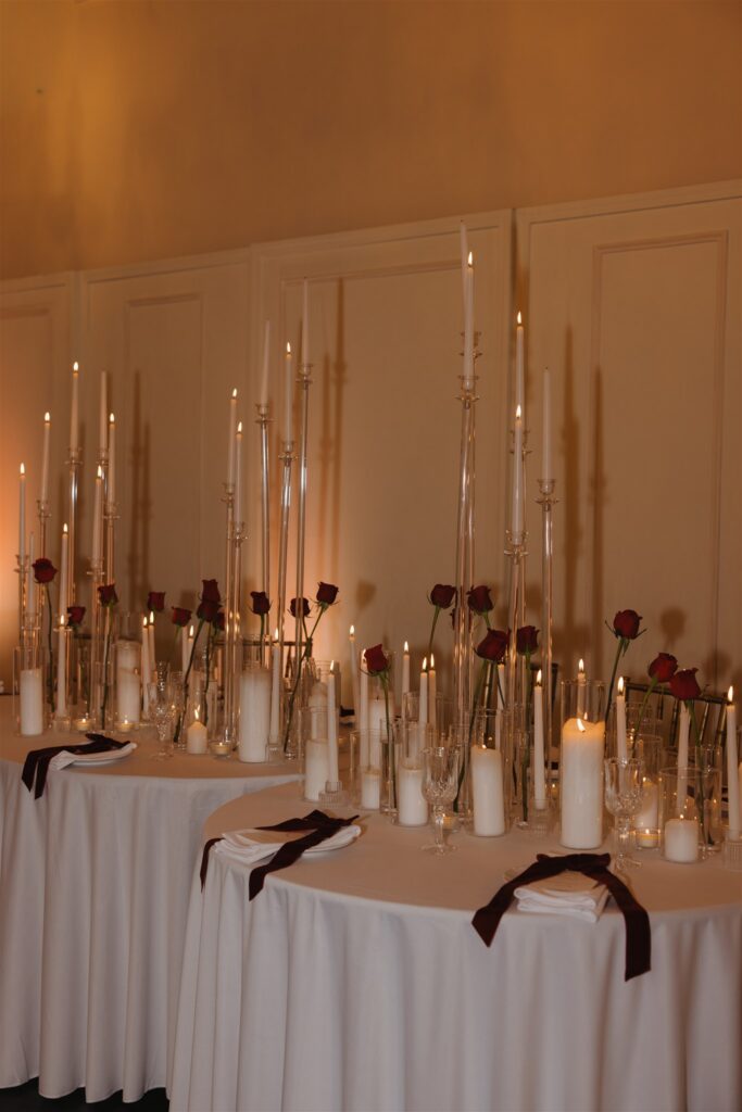 stunning florals at the wedding reception