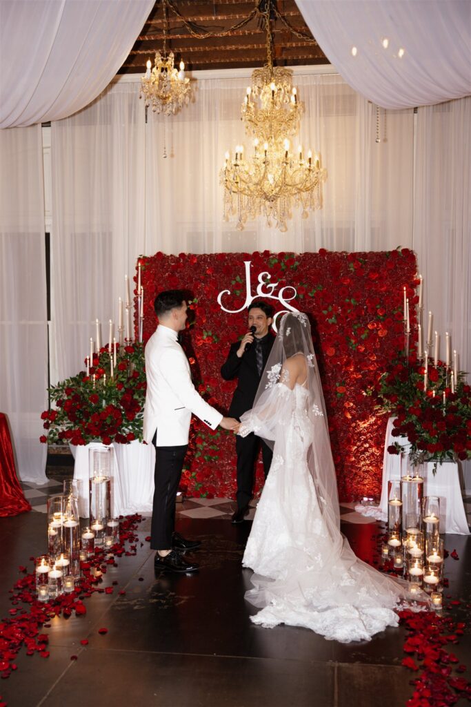 cute picture of the bride and groom at their dream ceremony