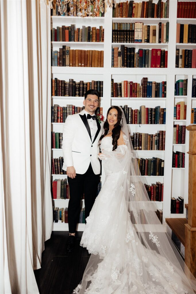 newlyweds at their dream bridal portraits